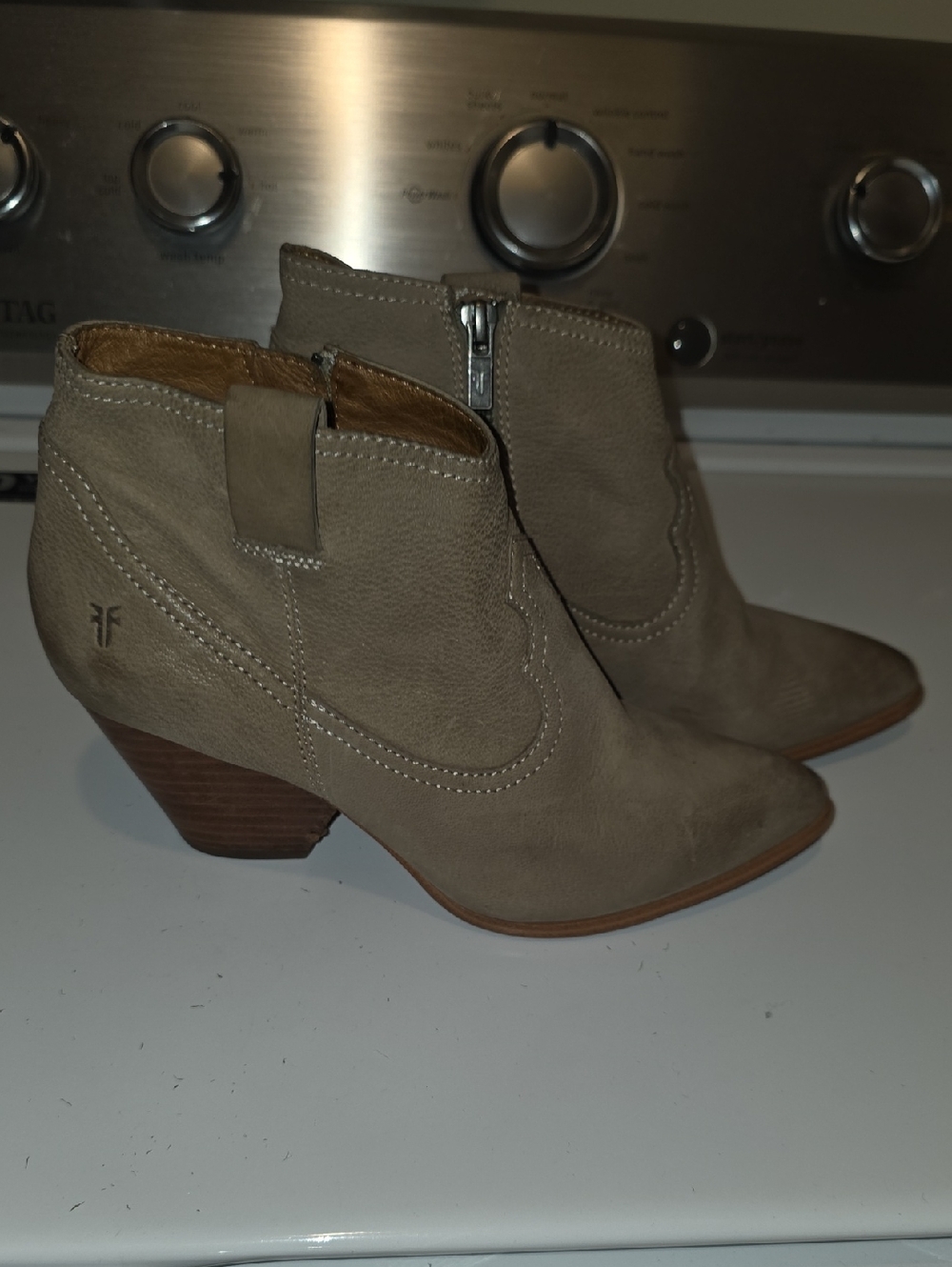 Frye Reina Ash Leather Boots